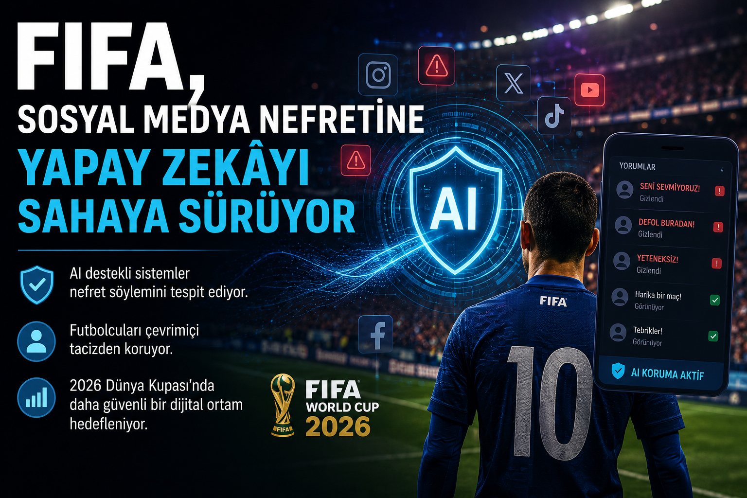 FIFA, Sosyal Medya Nefretine Karşı Yapay Zekâyı Sahaya Sürüyor